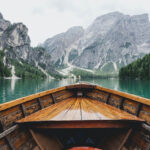 Boat in mountains