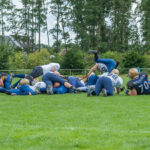 Men playing footbal