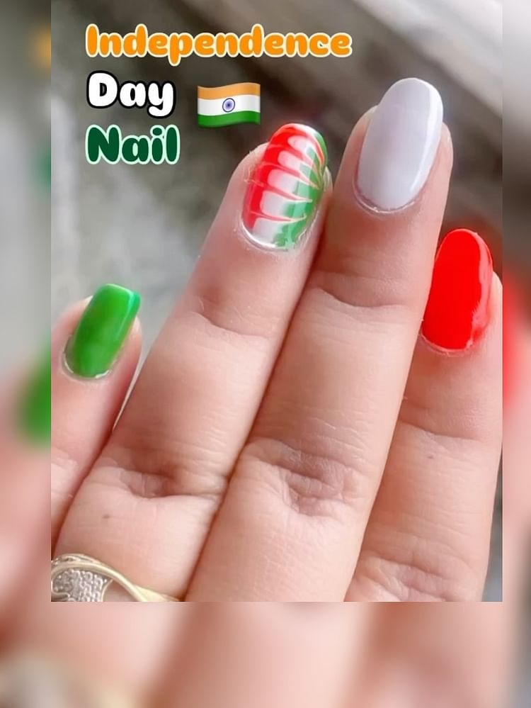 latest nail art designs for independence day