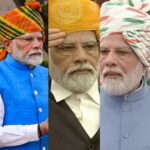 The colour of the PM's turban kept changing with time