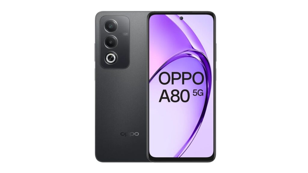 Oppo A80 5G Launched with Dimensity 6300 5100mAh battery 120Hz display Price specs