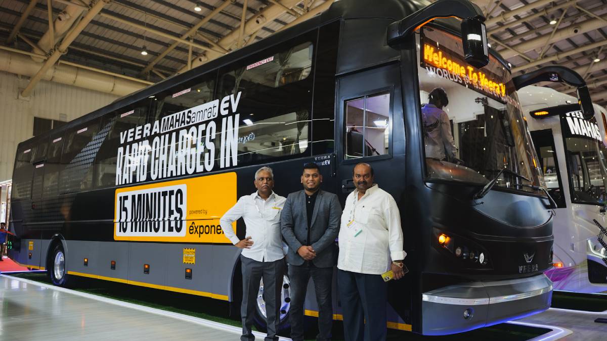 Veera Mahasamrat EV Worlds First Electric Bus to Full Charge in 15 Minutes by Exponent Energy 1MW Stations All Details