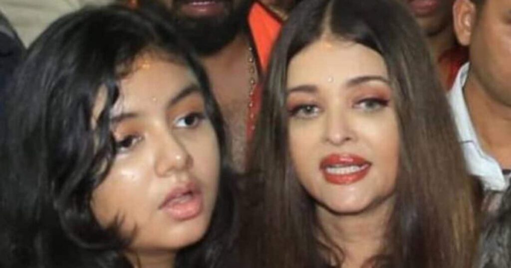 Aaradhya Bachchan got stuck in the crowd, comments were made on her new hairstyle and ethnic look, mother Aishwarya was trolled for this reason