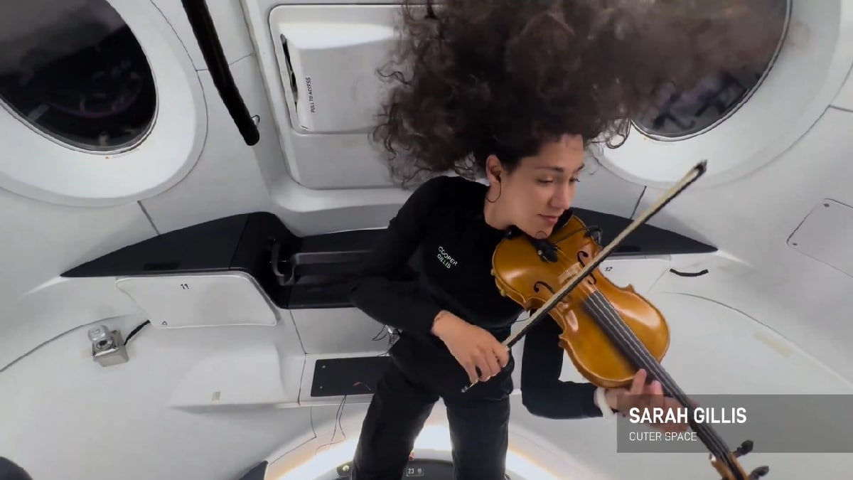 Polaris Dawn astronaut Sarah Gillis performs Star Wars song in space with global artists