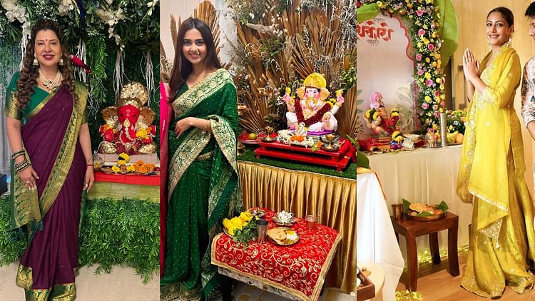 Ganeshotsav 2024 Tv Actress Ethnic Look On Ganpati Puja Sambhavna Seth To Tejasswi Prakash - Amar Ujala Hindi News Live