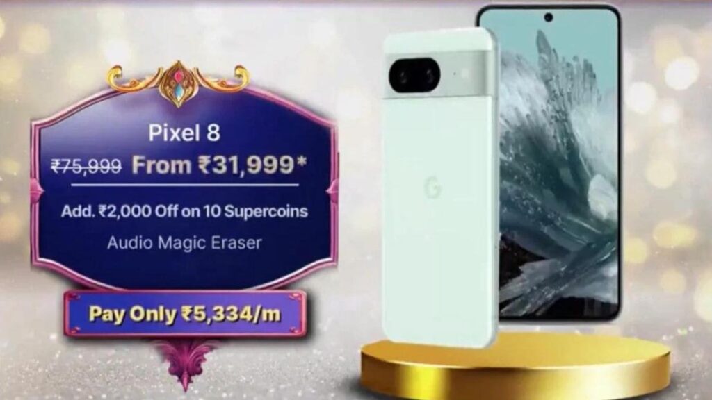 Google Pixel 8 discount Flipkart big billion days 2024 buy rs 29999 deal