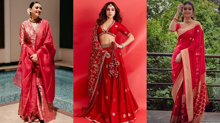 Karwa Chauth 2024 Trendy Red Saree Suit And Lehenga Collection 2024 - Amar Ujala Hindi News Live