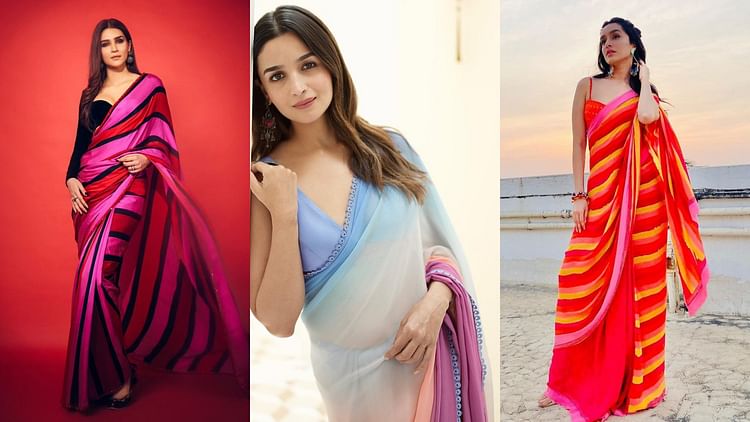 Trendy Multicolored Saree Inspired By Bollywood And Tv Actress - Amar Ujala Hindi News Live