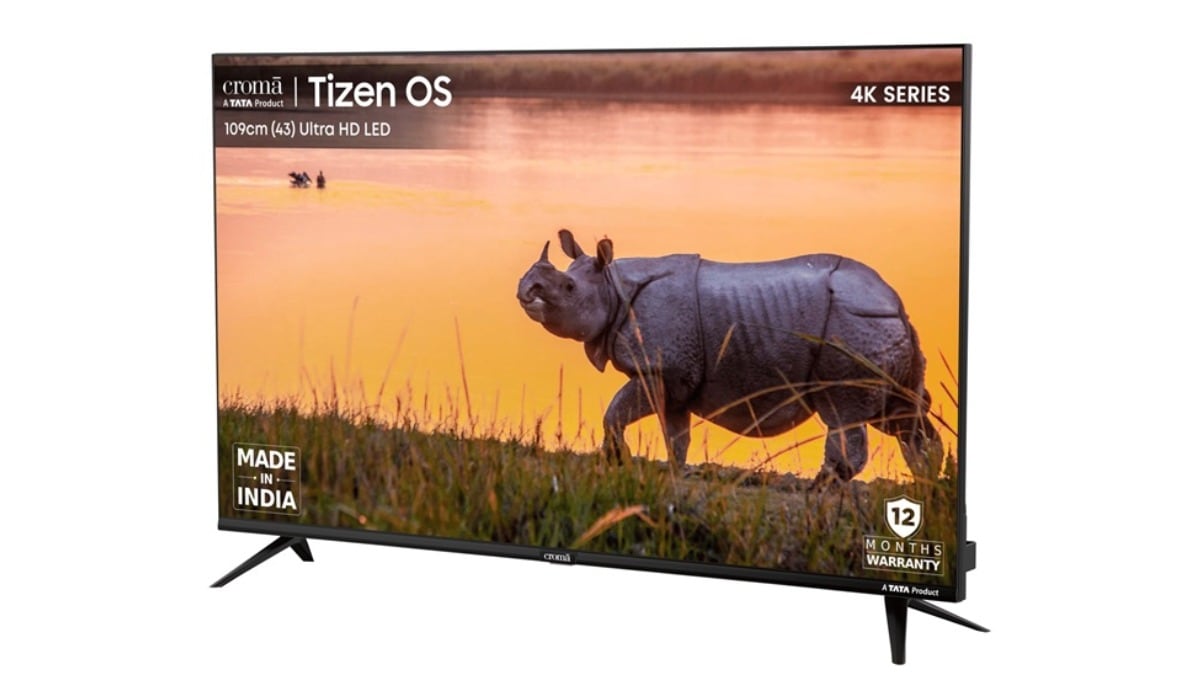 Croma Tizen OS Smart TV Up to 55 Inch 4K Size Launched in India HDR HLG Support Samsung TV Plus Access Specifications Availability