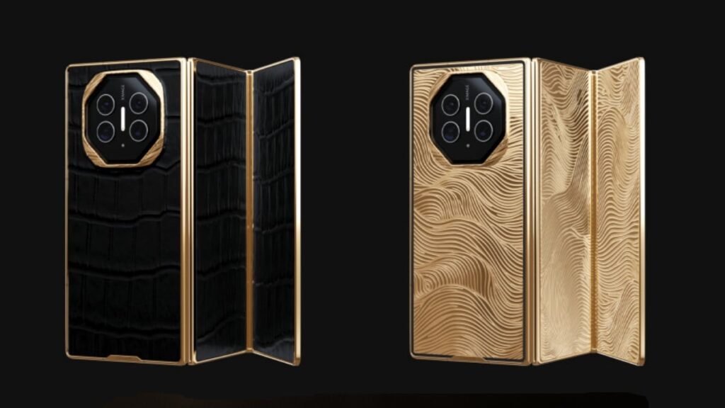 Caviar Presents First Triple Fold Smartphone Mate XT Ultimate Design in 24K Gold Collection, Huawei, Motorola, Samsung