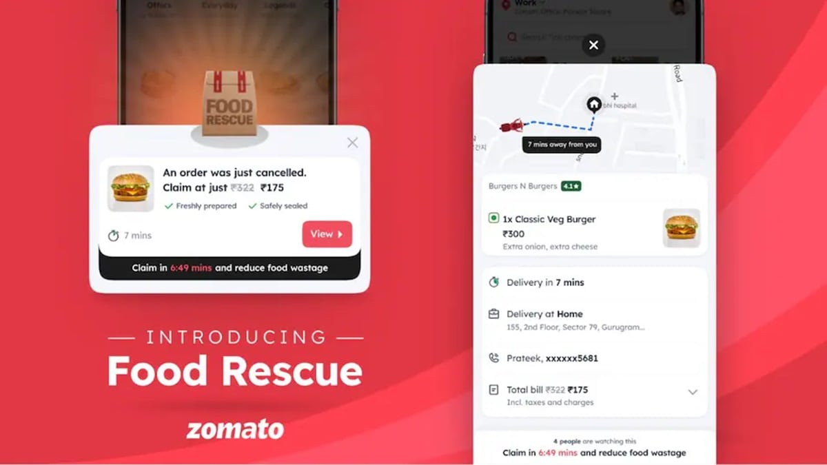 Zomato Offers Canceled Orders Food on Discount through Food Rescue Feature