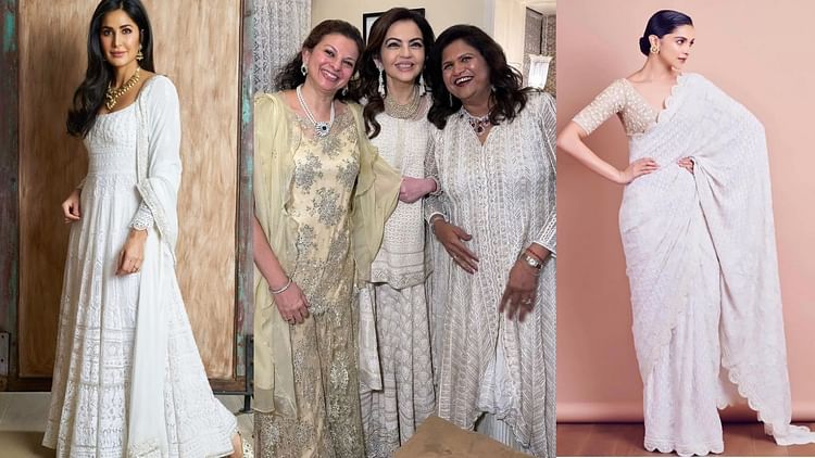 Chikankari Outfit: Nita Ambani seen in chikankari lehenga, celebs like this fine work very much