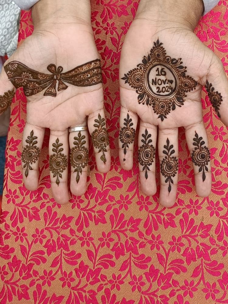 Beautiful mehndi design for groom