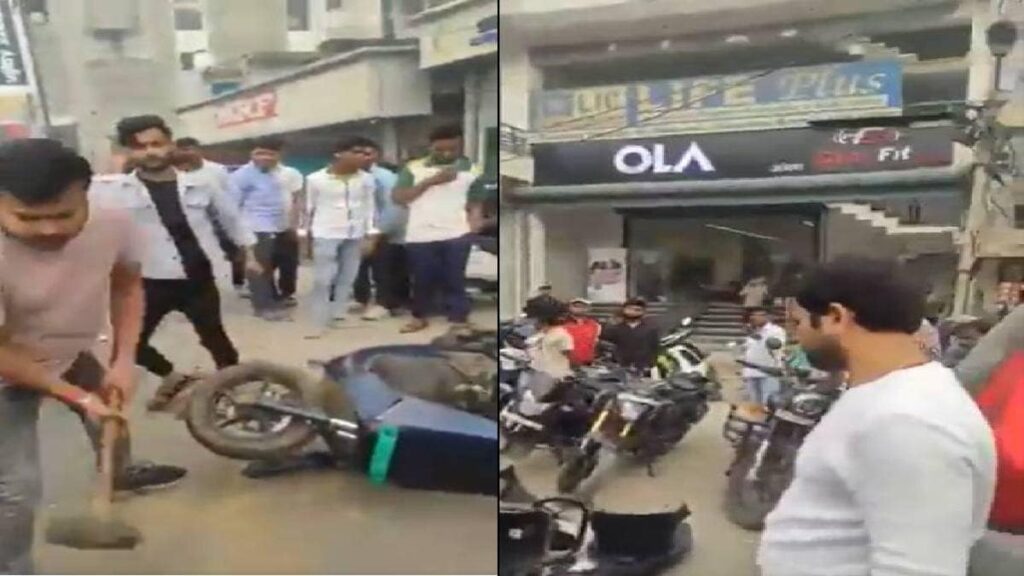 Ola Electric scooter owner destory vehicle as get Rs 90000 bill for repair watch viral video