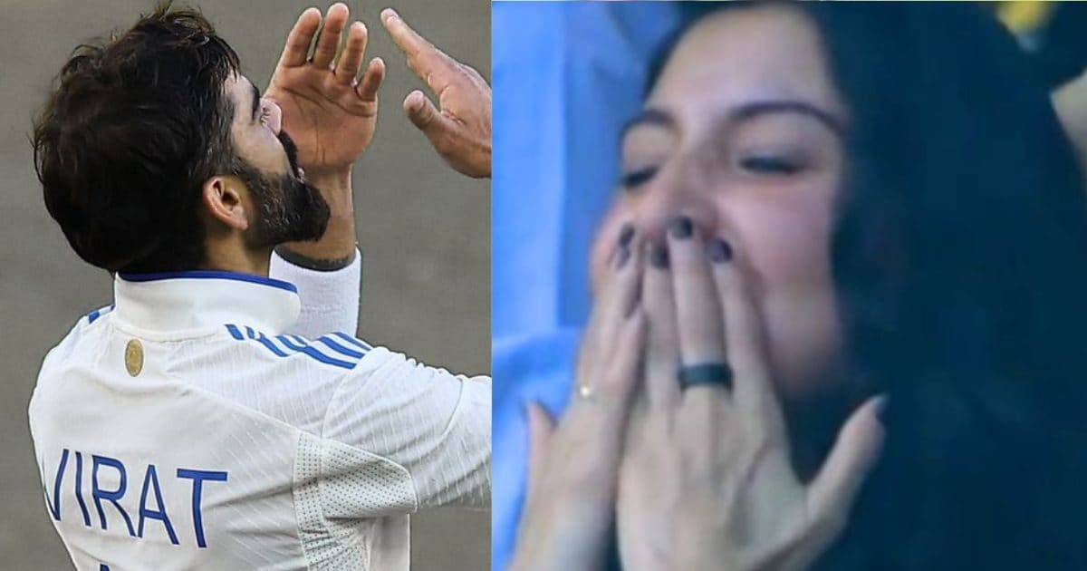 Virat Kohli played such a bat, Anushka Sharma shed tears, reaction on century went viral