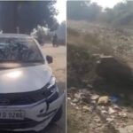 Car accident following gps navigation falls into kalapur canal in bareilly