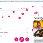 Rose Petals animation on typing Maha kumbh at google