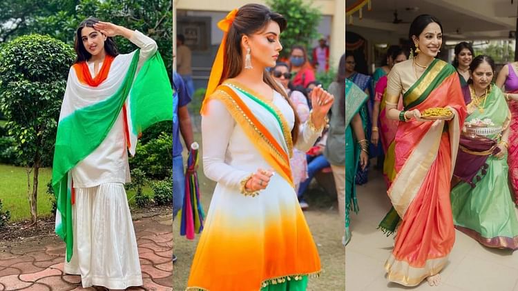 Republic Day 2025 Take Inspiration From Urvashi Rautela Sara Ali Khan Janhvi Kapoor Tricolor Outfits Disprj - Amar Ujala Hindi News Live