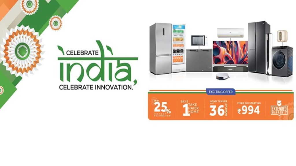 Haier Republic Day Offers Discounts on Home Appliances Smart TV AC microwave refrigerator