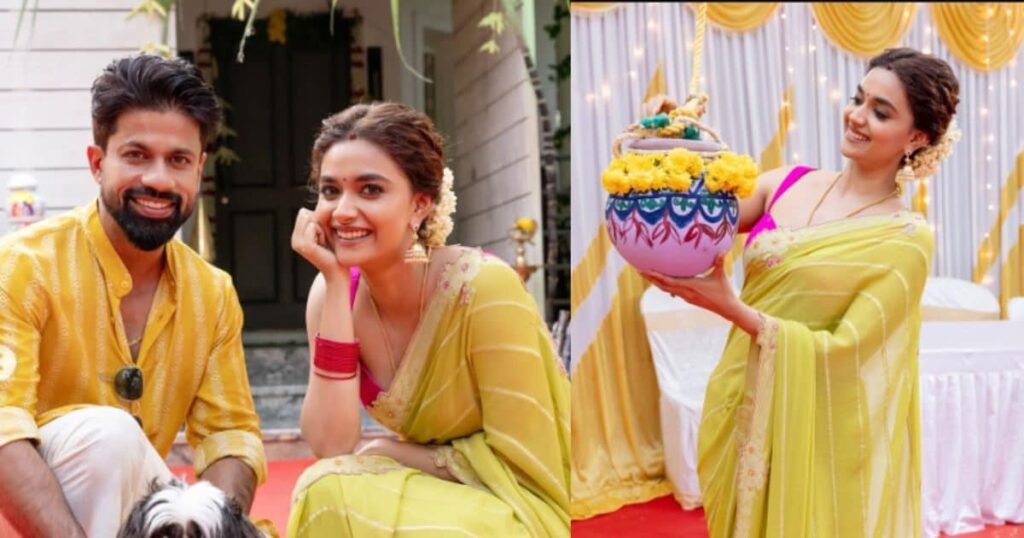 Keerthy Suresh shared beautiful pictures on the first Pongal after marriage, Samantha got a special reaction