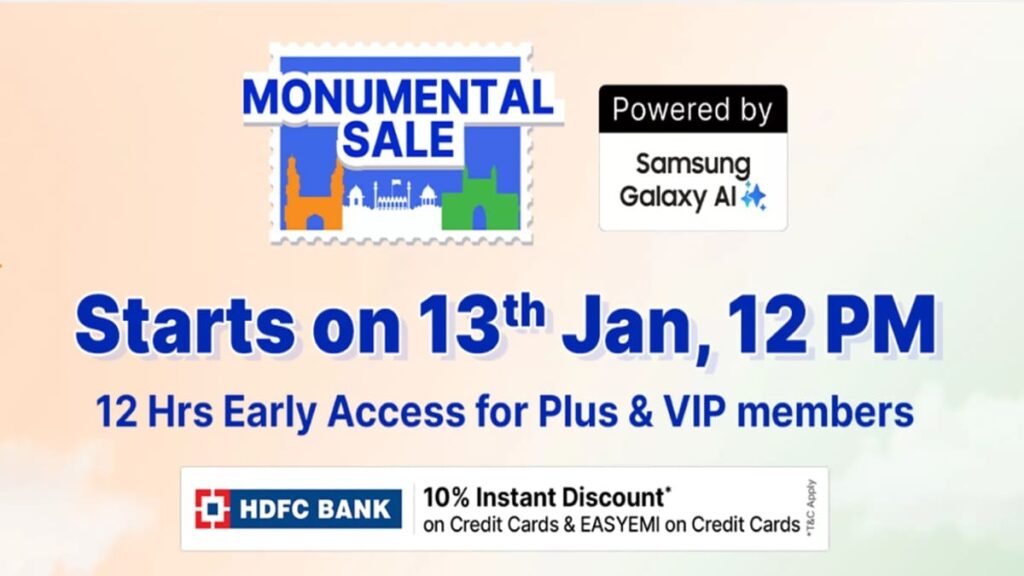 Flipkart Monumental Sale Announced Starts From January 13 discount on Mobile Laptop