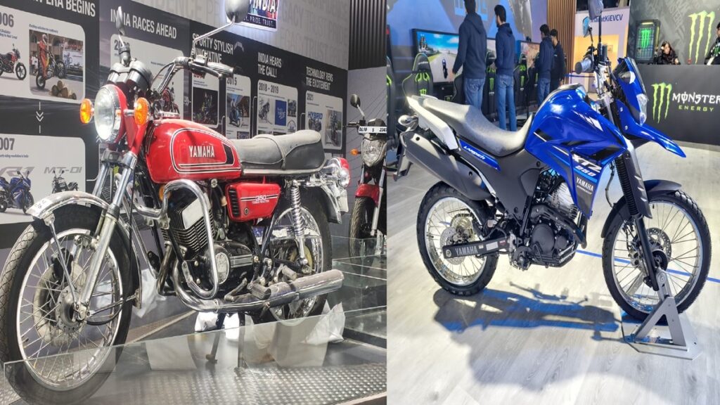 Yamaha Showcased RX100 Lander 250 MT-09 SP YZF-R7 at Bharat Mobility Global Expo 2025