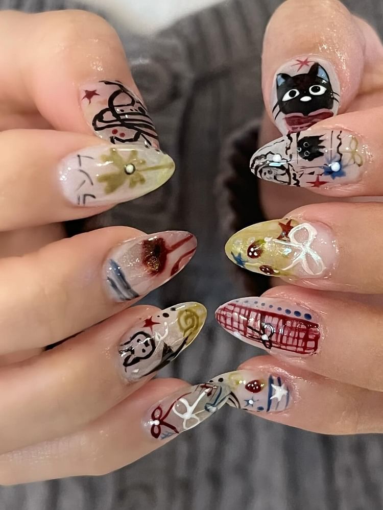 Such design of nail art will enhance the beauty of hands