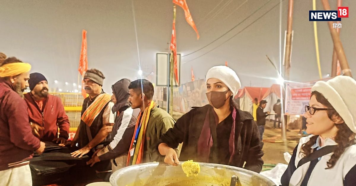 This 35 -year -old heroine reached the family in Mahakumbh, served devotees till 1 week, fed food