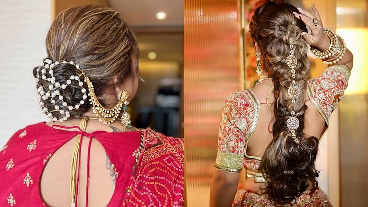 Bridal hairstyle front perfect hairstyles for stylish bride become the most beautiful girl of your wedding disk - Amar Ujala Hindi News Live